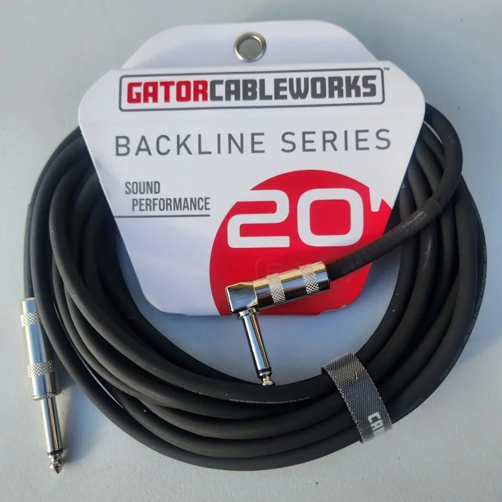 NEW 20' Electric Guitar Cable Cableworks Gator Cases Backline Series Standard 20